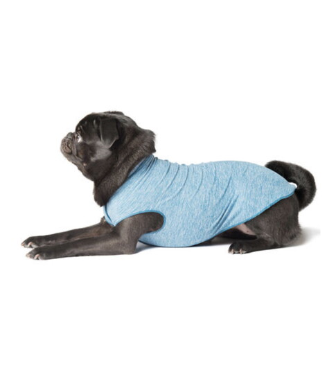 Goldpaw Sun Shield Dog Tee (Ocean Heather, Size 16)