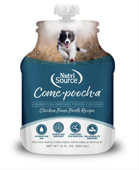 NutriSource Come-Pooch-A Chicken Bone Broth Dog Food Topper (12-oz)