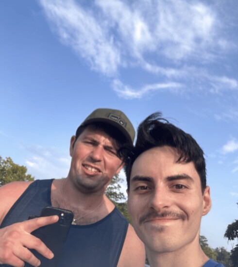 First 10 miles completed with Ricky's Childhood friend