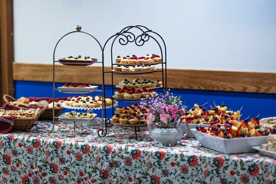A group within the organization organized the food for the event