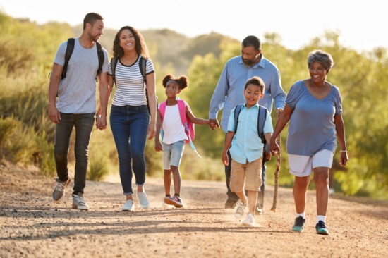 Family Treking and Bike Riding make perfec spring weekends