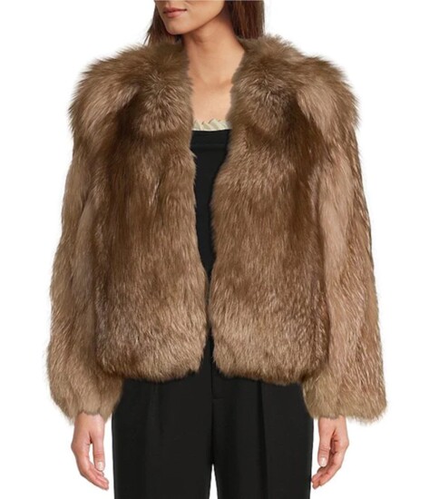 Dillards Antonio Melani x Courtney Grow Spencer Fox Fur Coat $1,999