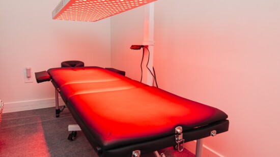 The Red Light Therapy room at The Avenue Wellness Center