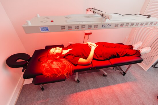 The Red Light Therapy room at The Avenue Wellness Center