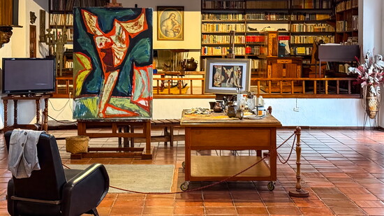 Guayassamín's home remains untuched. It exists today exactly as it did at the time of his death.