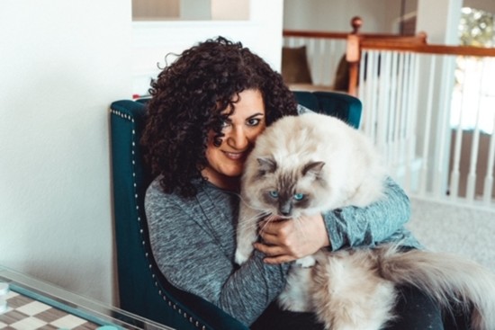 Evelyn with her Cat