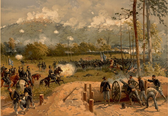 The Battle of Kennesaw Mountain was fought on June 27, 1864. Image from the Boston Public Library.
