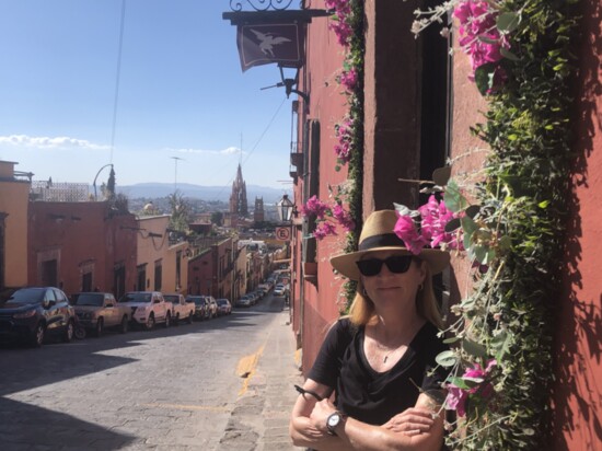 A view from the high point to the city center in San Miguel de Allende