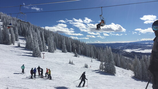 Fluffy snow and valley views at Steamboat Ski Resort. Photography By Mimi Slawoff