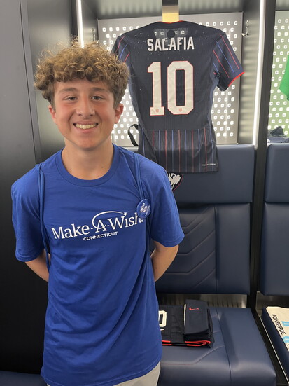 Jack Salafia receiving his wish.