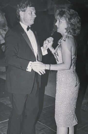 Phoenix Ball 1991:  Sam and Teresa Hatcher, 1996 Phoenix Ball Chairs, share a dance during what was actually their first date.