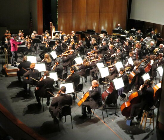 The Venice Symphony as viewed from the catwalk. 