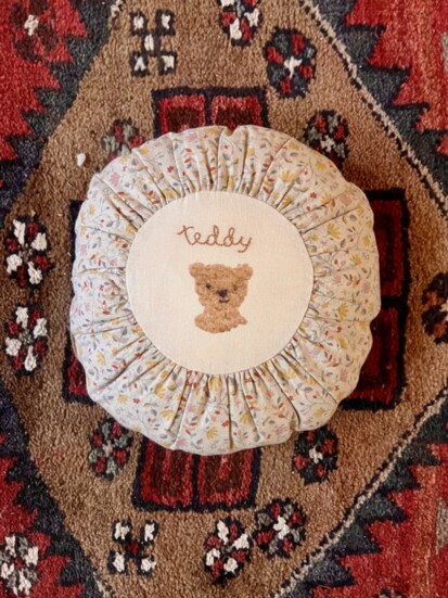 Vintage Inspired Teddy Pillow 