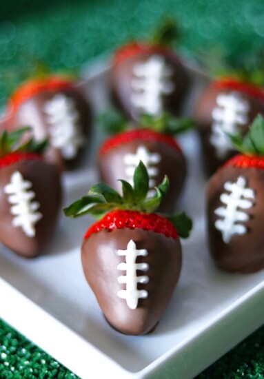 Chocolate Strawberry Footballs