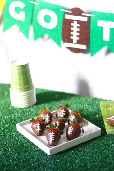 Chocolate Strawberry Footballs