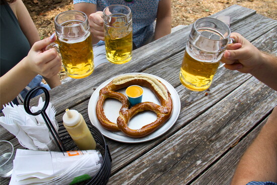 The Bavarian Pretzel with Dunkel Beer Cheese from Bauhaus Biergarten