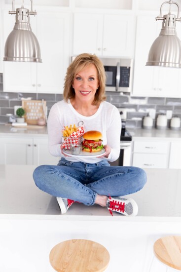 Judy and her Friday Night Pimento Cheese Burger