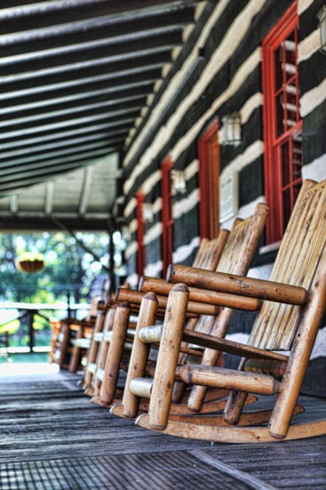 Rocking chairs at Buffalo Chase