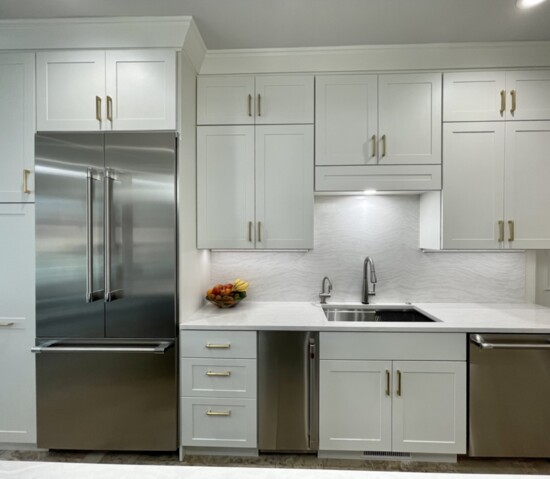 A new under-cabinet, drawer-style refrigerator added functionality to the remodeled kitchen.