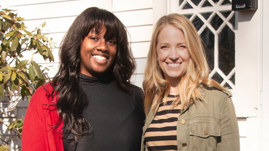Resident Director Marquise Taylor (left) with Executive Director Sarah Streif. Photo by Sue Ferguson