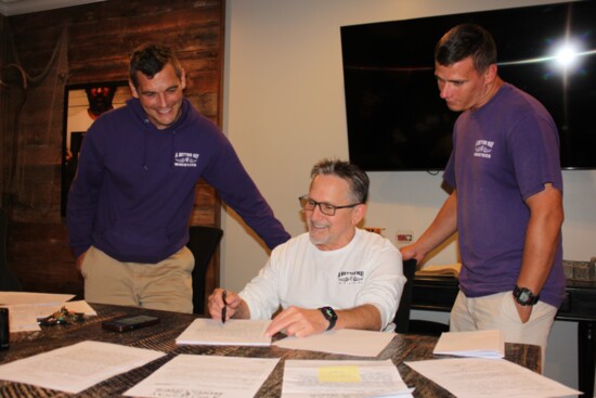 Dustin Owens and Andrew Perez with Program Director Doug Campbell. 