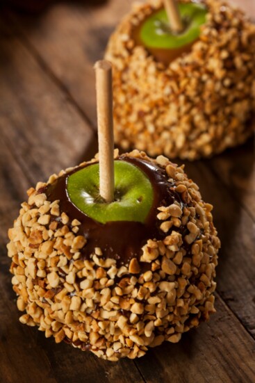 Make your own Caramel Apple with (or without) nuts.
