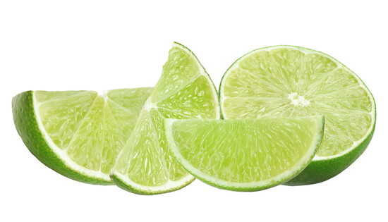 Lime half and wedges.