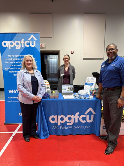 Izak Battle at the Harford County Government Homebuyer Expo. Photo courtesy of APGFCU.