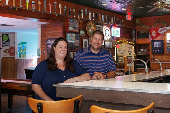 Annie Larkin with husband, Bo Bynum.