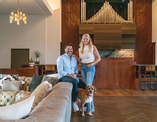 Matt & Pam MacPherson with their dog Beaux