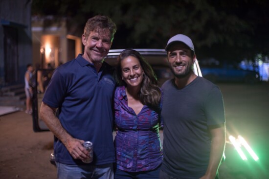 Actor Dennis Quaid with Directors Marla and Julio Quintana 