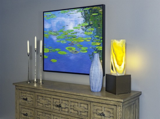 Master bedroom painting of Belle Isle pond: By Detroit-based realist painter of landscapes Stephen Magsig