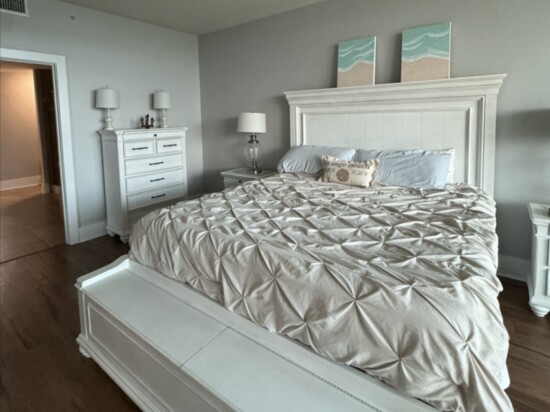 A beautiful coastal master bedroom