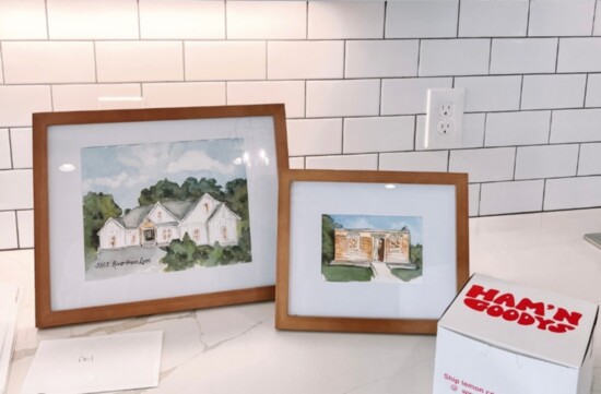 Homeowners are gifted watercolor paintings by local artist Britton Sharp