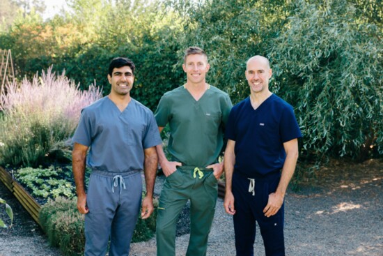 (l to r): Dr. Amir Azari, Dr. Mark Schlam and Dr. Garrett Welch. Photo credit: Natalie Stephenson