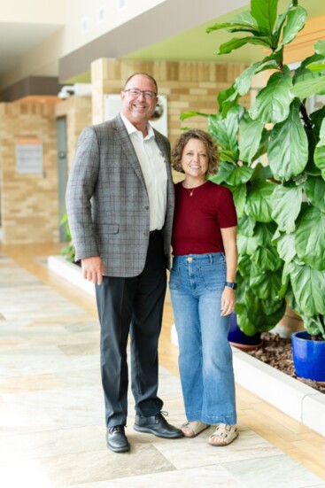 Crain Ford General Manager Bill Veuleman and CPC Director Jennifer Long