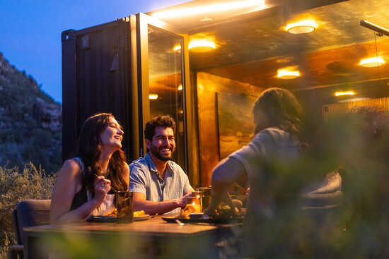 Open air dining at Black Sage