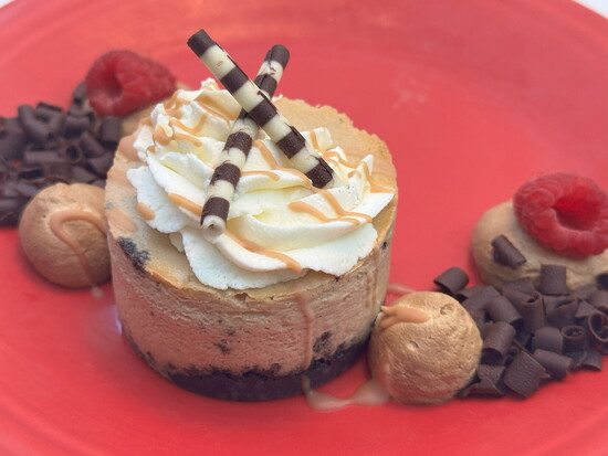 Mocha caramel cheesecake from Versailles.