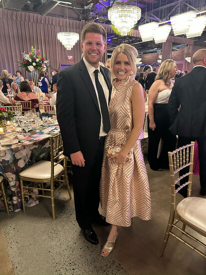 Karly and her husband, James, at the Breakthrough T1D Gala. The Barkers, whose son lives with type 1 diabetes, are deeply involved in supporting the 