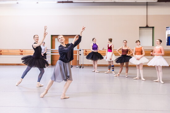A rehearsal by members of Ballet Hartford