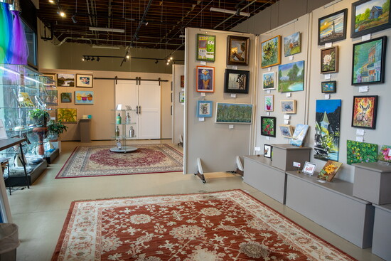 Inside shops and the Bel Air Visitors Center at the Bel Air Armory Marketplace. Photo Credit: Kerry Paradis Photography
