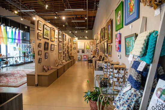 Inside shops and the Bel Air Visitors Center at the Bel Air Armory Marketplace. Photo Credit: Kerry Paradis Photography