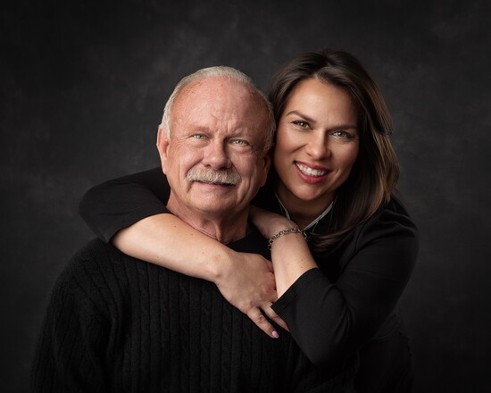 Judge Rob Lyons + Daughter Kara Lyons of Lyons & Lyons. Photo by Anjali Fong Photography.