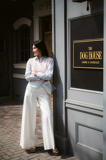 Pistola Vest, Weekend by Max Mara Shirt, Kulson Pants and handbag by II Bisonte