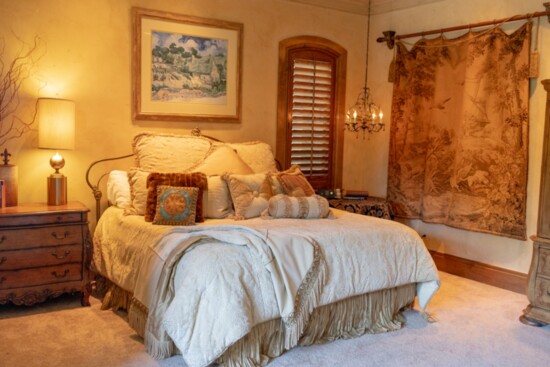 Old World charm can be found even in the bedrooms.