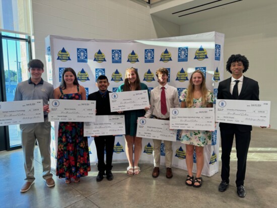 The Superior Plumbing presents North Georgia State Fair scholarship recipients.