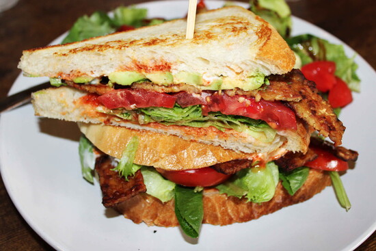 A vegan BLT at Kollective Coffee & Tea.
