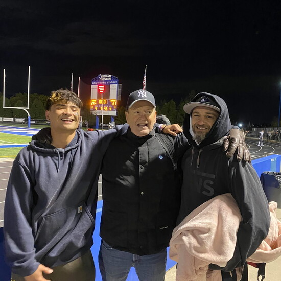 Danny with his son (left) and father (middle).