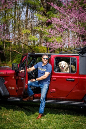 David Bulitt With Dog & Jeep