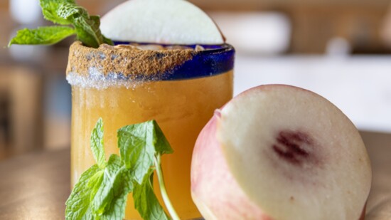 Hot Honey Peach Margarita